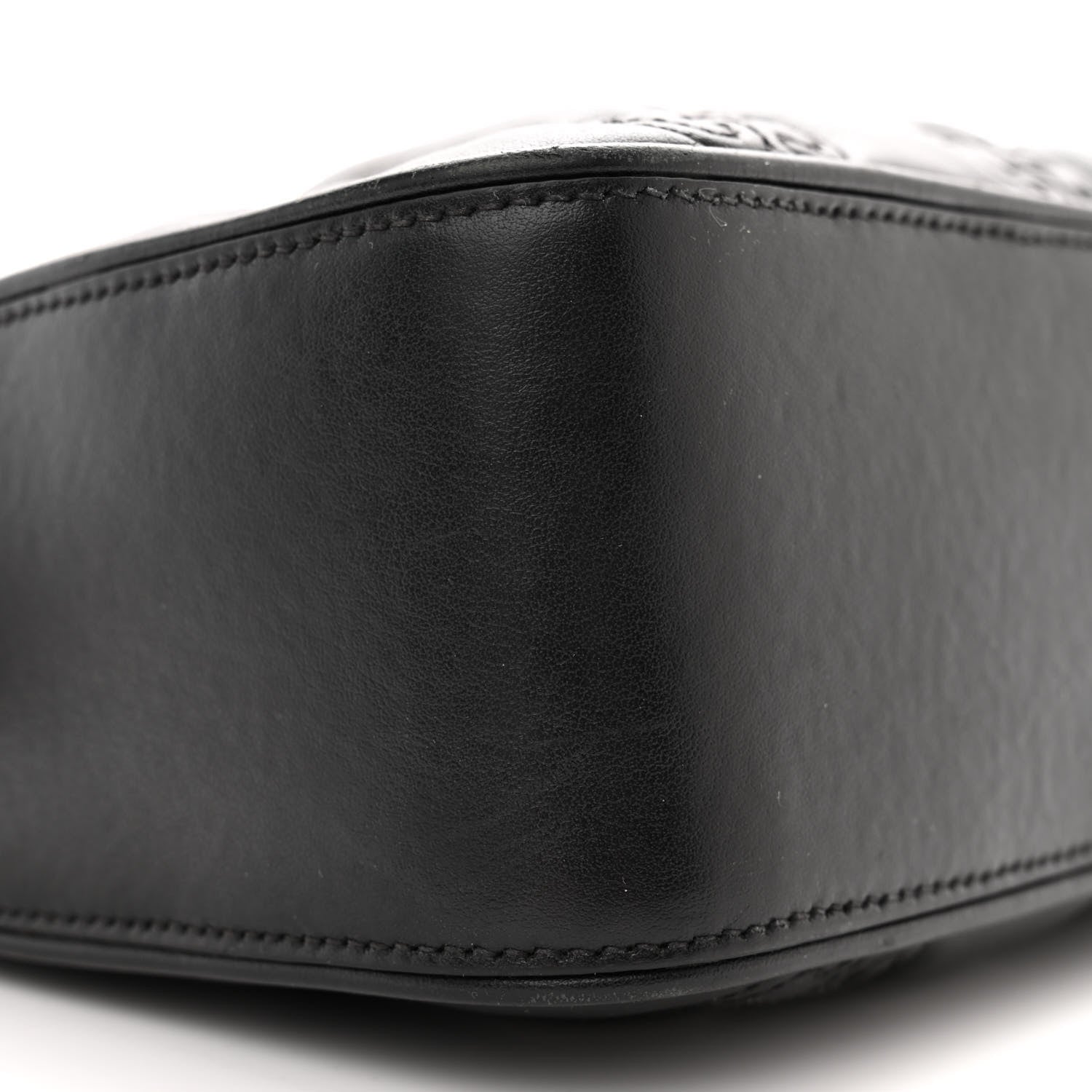 Gucci Calfskin GG Matelasse Shoulder Bag Black Natural 9 of 16