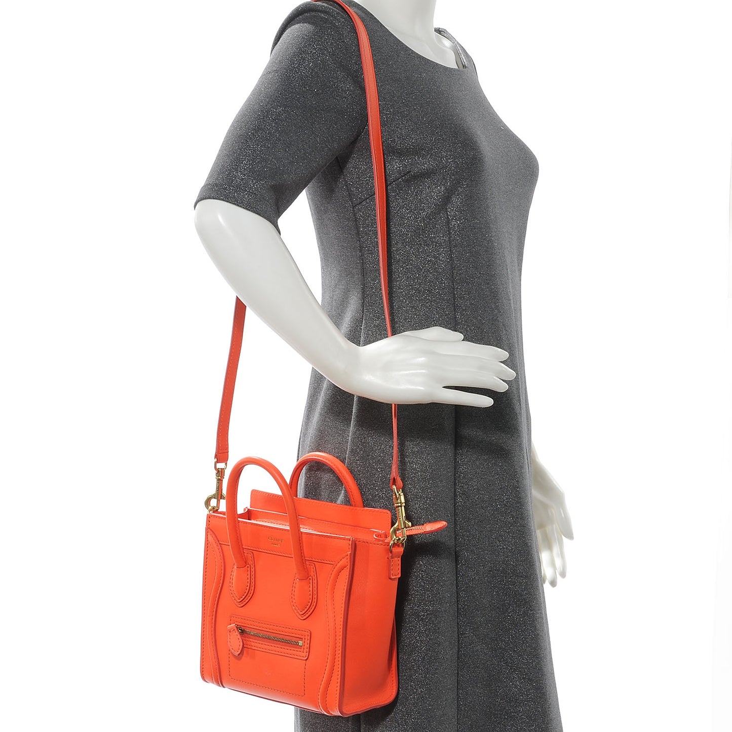 Smooth Calfskin Nano Luggage Fluo Orange
