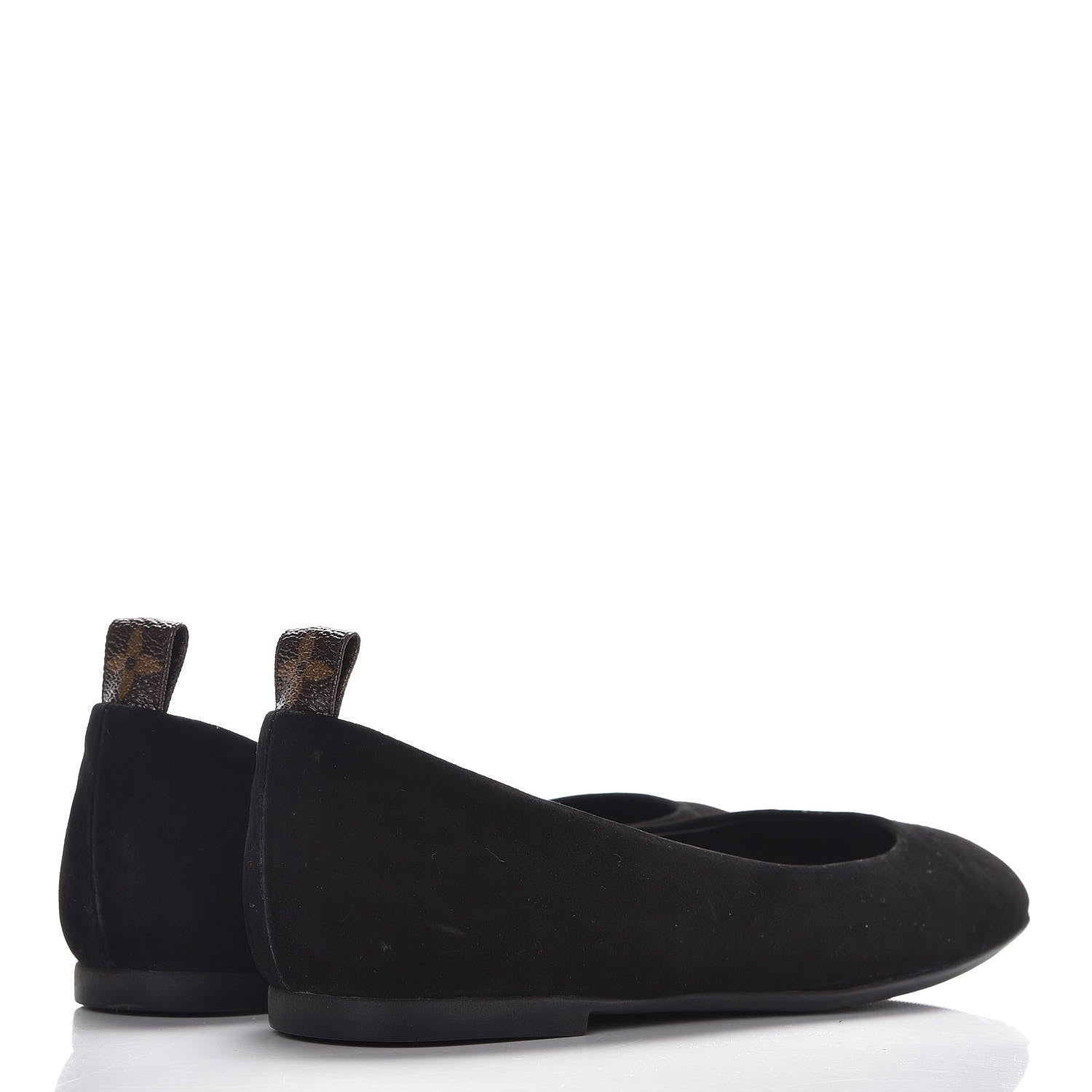Louis Vuitton Suede Uniformes Ballet Flats 37 Black 4 of 10