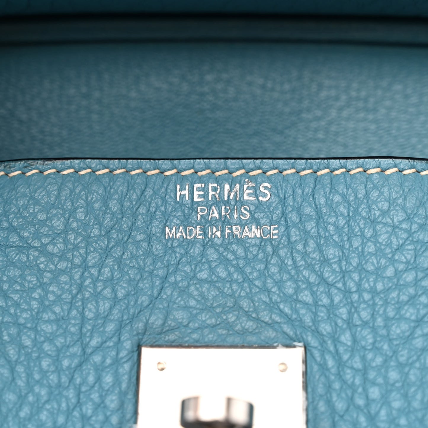 Taurillon Clemence Birkin 35 Blue Jean
