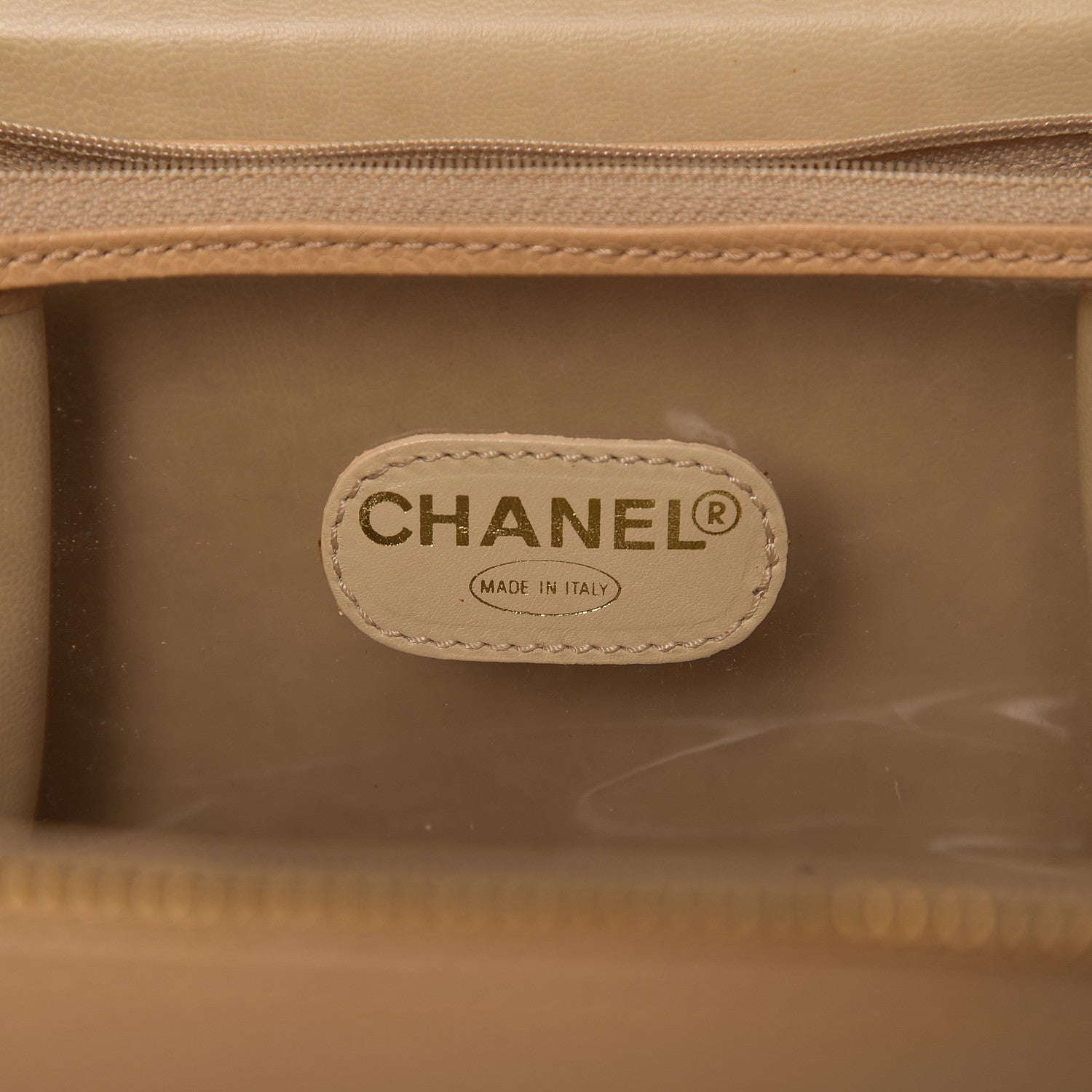 Chanel Caviar CC Vanity Train Case Beige 5 of 21