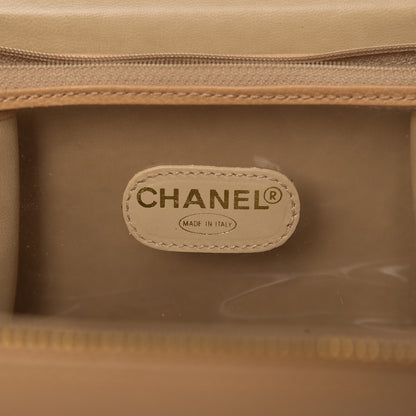 Chanel Caviar CC Vanity Train Case Beige 5 of 21
