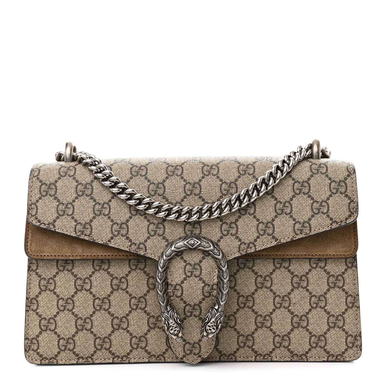 Gucci GG Supreme Monogram Small Dionysus Shoulder Bag Taupe 1 of 13