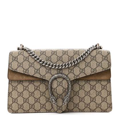 Gucci GG Supreme Monogram Small Dionysus Shoulder Bag Taupe 1 of 13