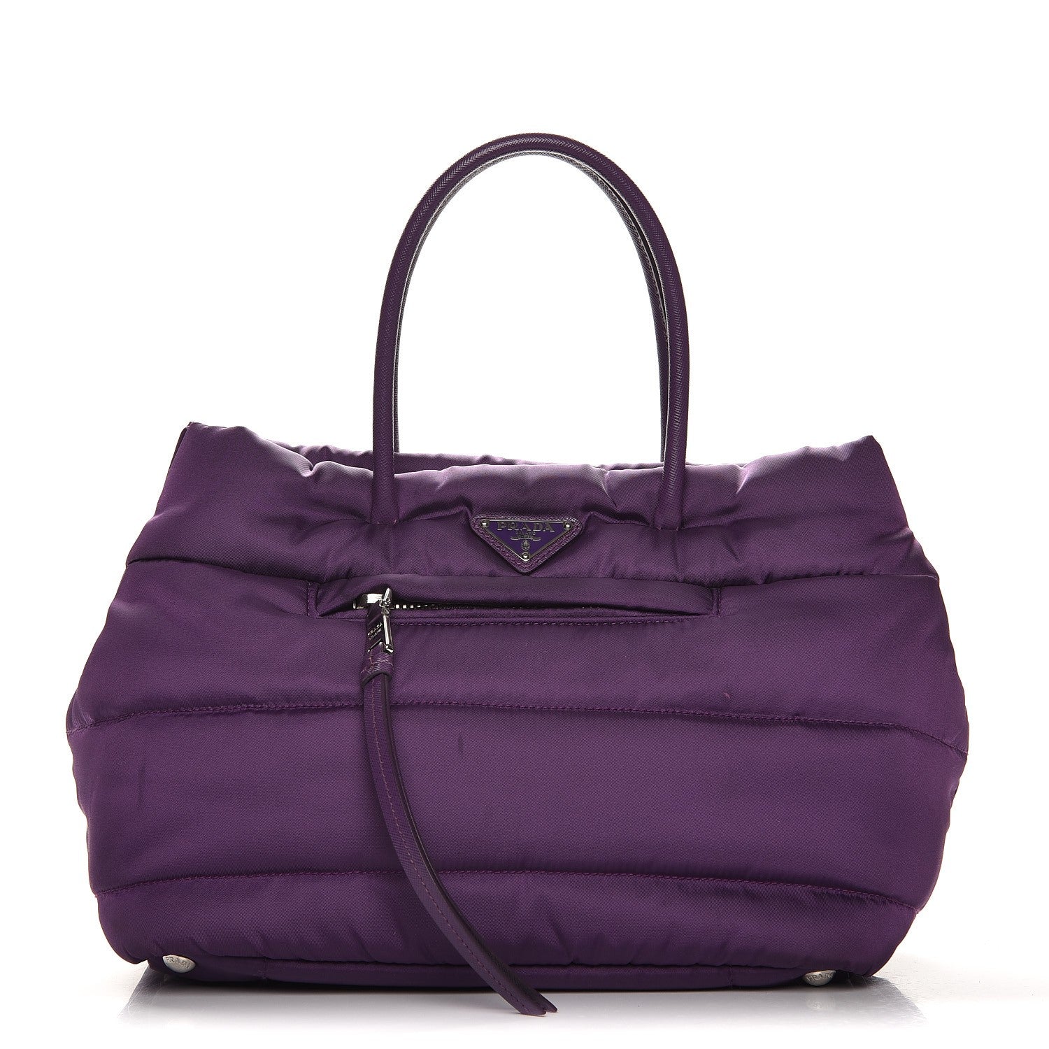 Prada Tessuto Nylon Bomber Tote Purple 1 of 9