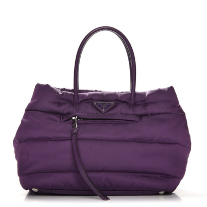 Prada Tessuto Nylon Bomber Tote Purple 1 of 9