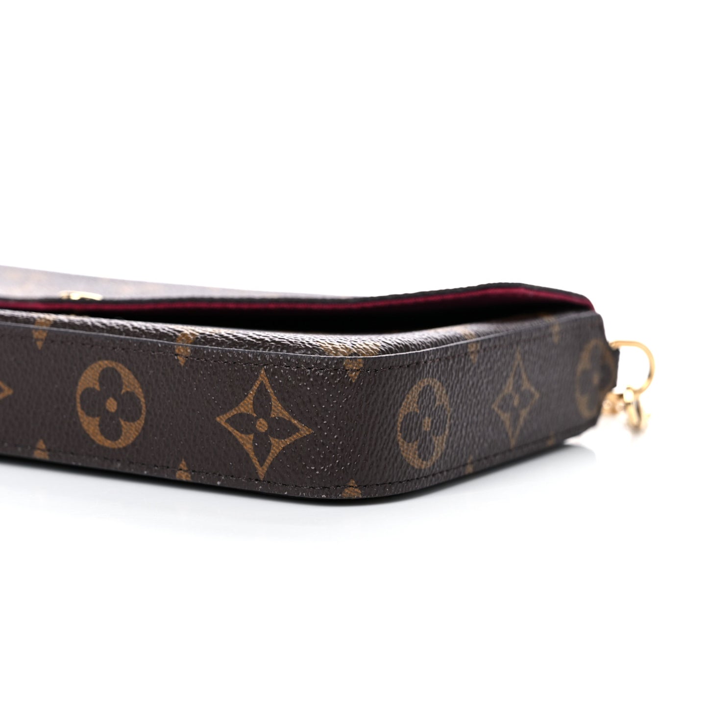 Monogram Pochette Felicie Chain Wallet Fuchsia
