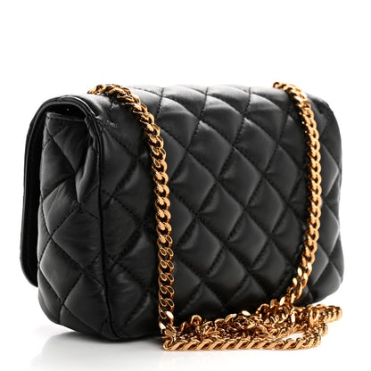 Versace Nappa Quilted Small Medusa Chain Crossbody Black 3 of 10