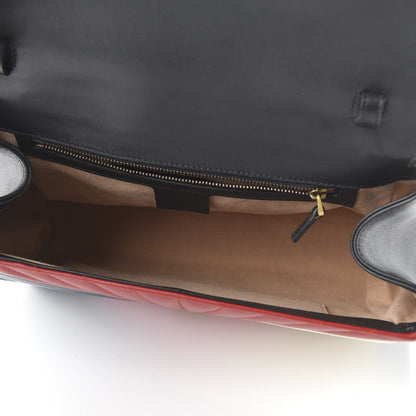 Gucci Calfskin Bamboo Trapuntata Queen Margaret Top Handle Bag Blue Agata Hibiscus Red Mystic White Sugar Pink 6 of 11