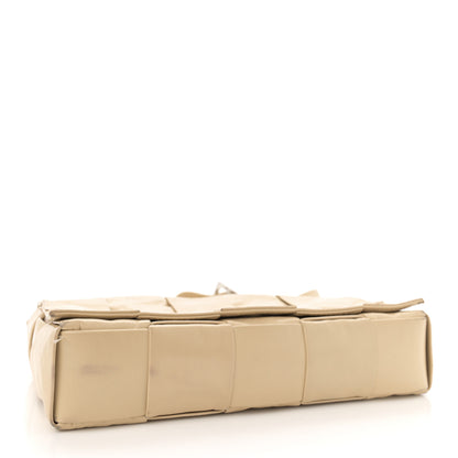 Bottega Veneta Paper Calfskin Maxi Intreccio Cassette Crossbody Bag Beige 4 of 14
