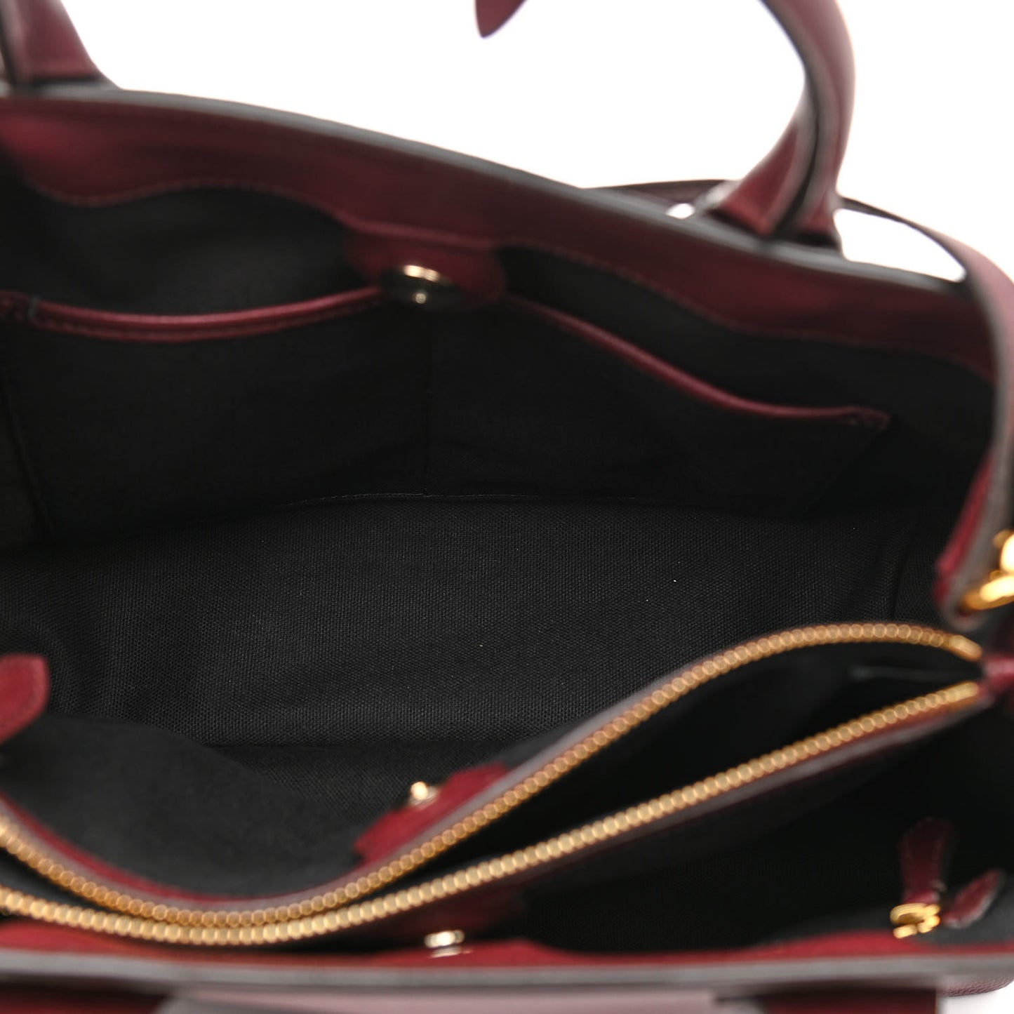 Grainy Calfskin House Check Medium Banner Tote Mahogany Red