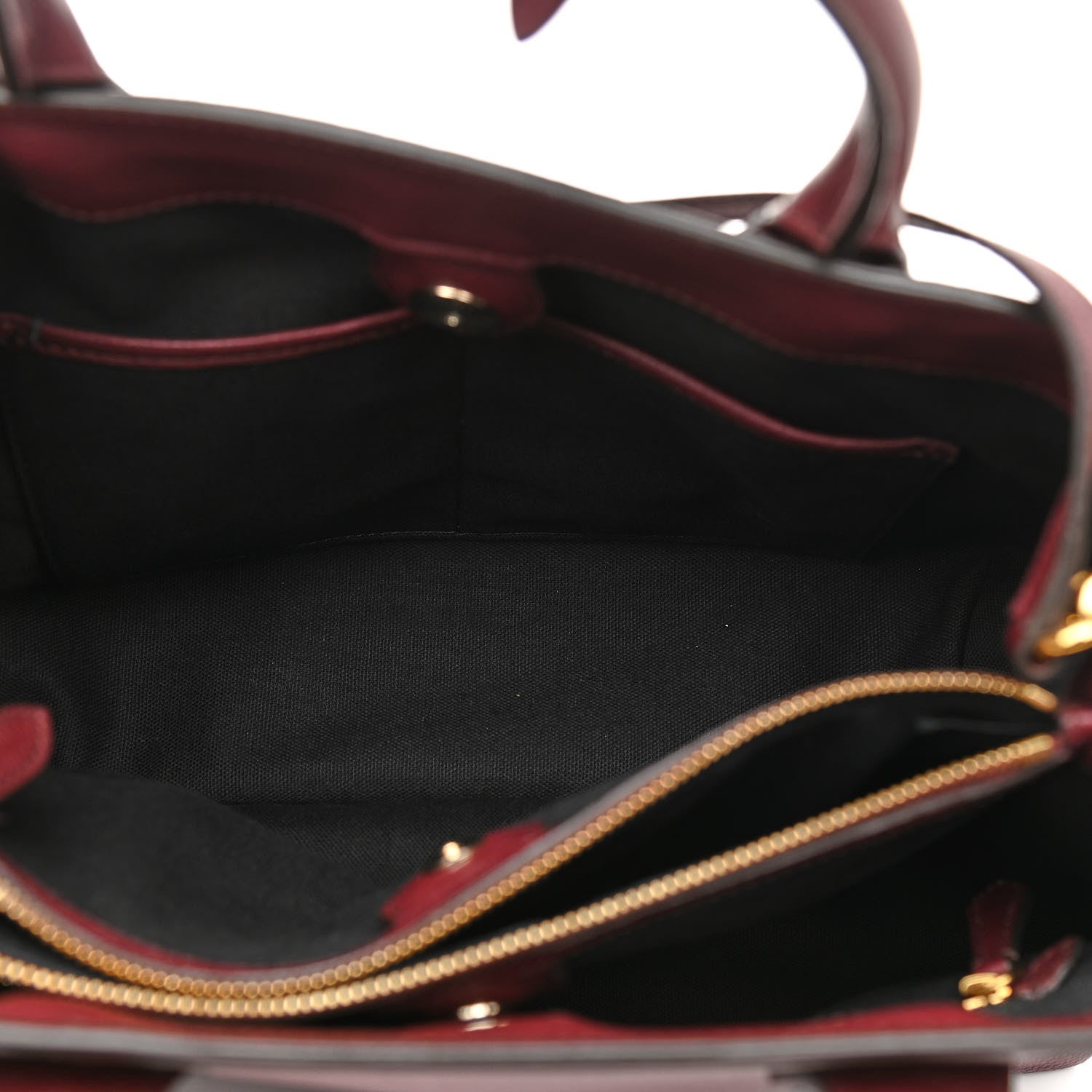 Burberry Grainy Calfskin House Check Medium Banner Tote Mahogany Red 6 of 11