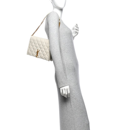 Saint Laurent Lambskin Quilted Mini Becky Chain Bag Crema Soft 2 of 11