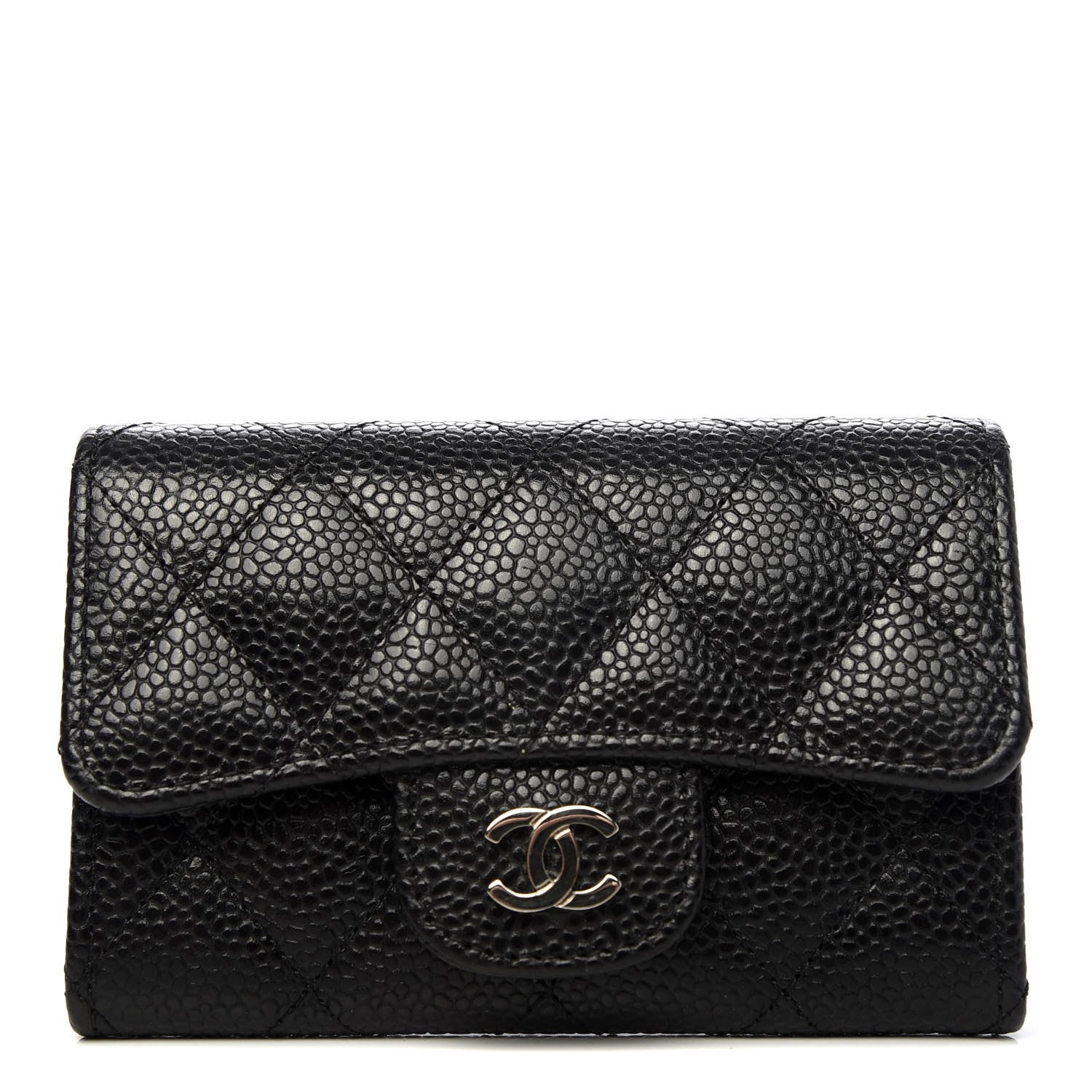 Chanel Caviar Quilted Flap Card Holder Black 1 of 9