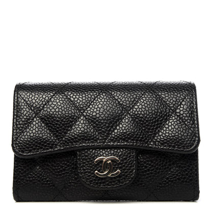 Chanel Caviar Quilted Flap Card Holder Black 1 of 9