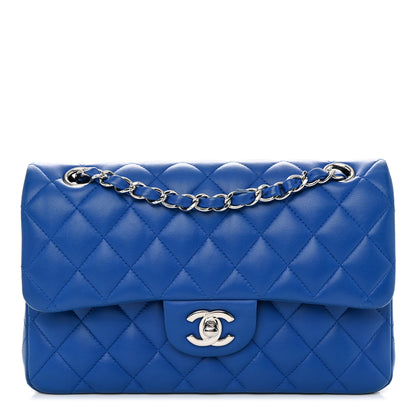 Chanel Lambskin Quilted Small Double Flap Blue 1 of 11
