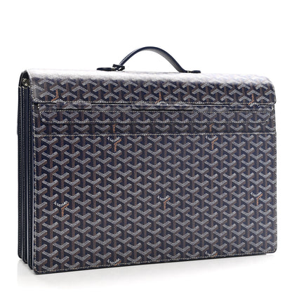 Goyard Goyardine Serviette Chypre Briefcase Blue 3 of 9