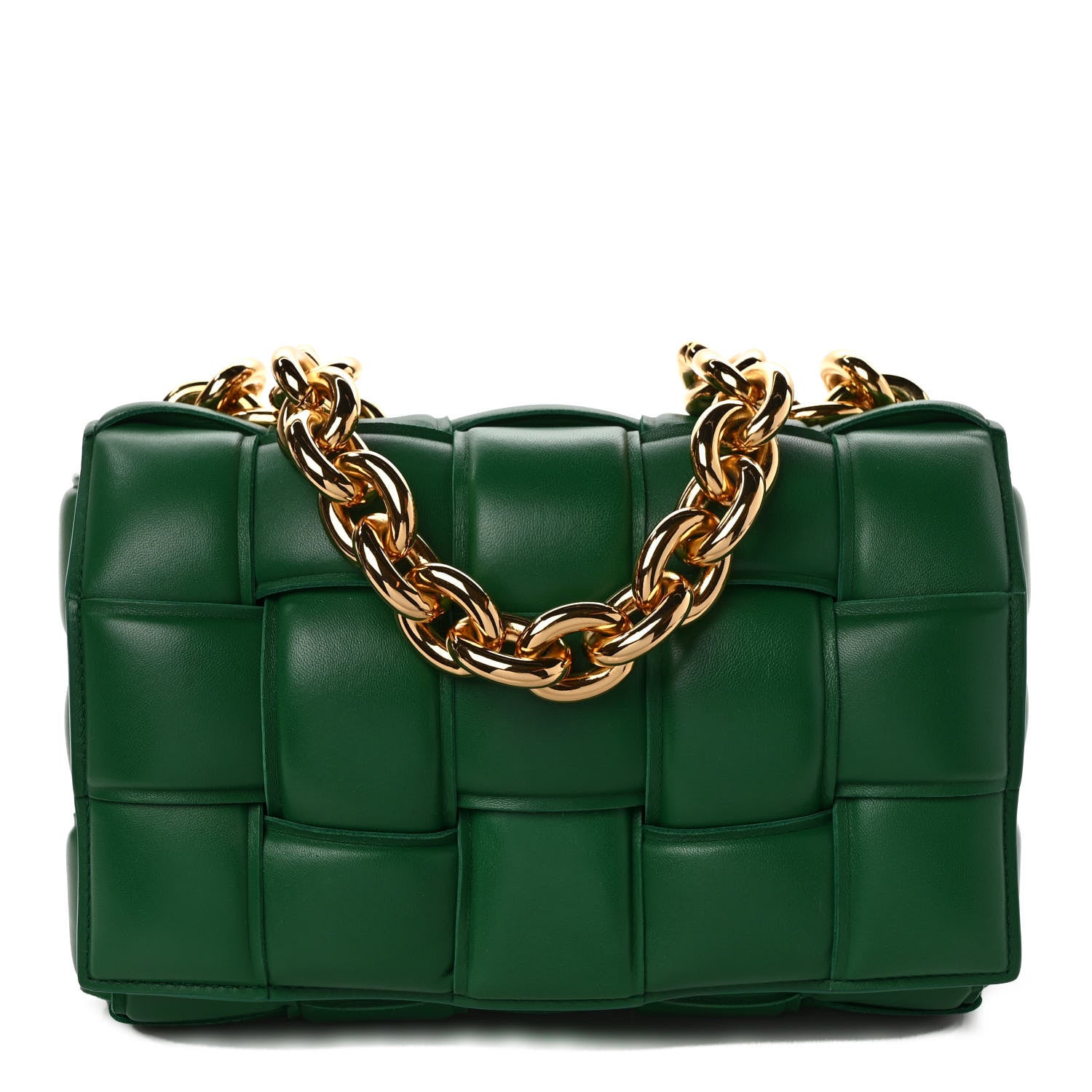 Bottega Veneta Nappa Maxi Intreccio Padded Cassette Crossbody Bag Racing Green 1 of 9