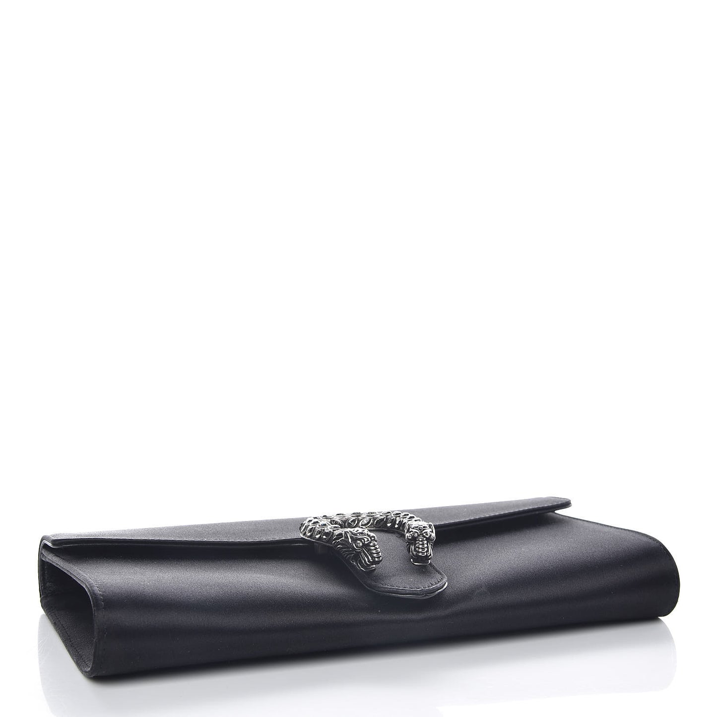Satin Dionysus Clutch Black