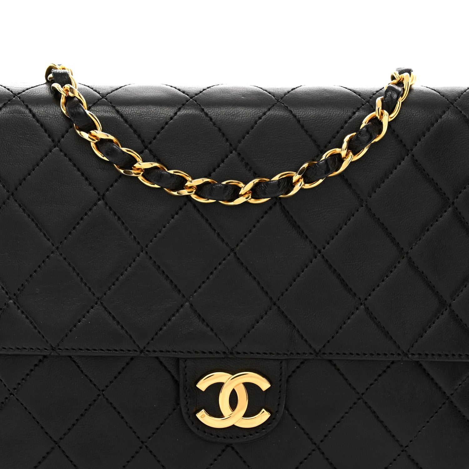 Chanel Lambskin Quilted Small Single Flap Bag Black 5 of 13