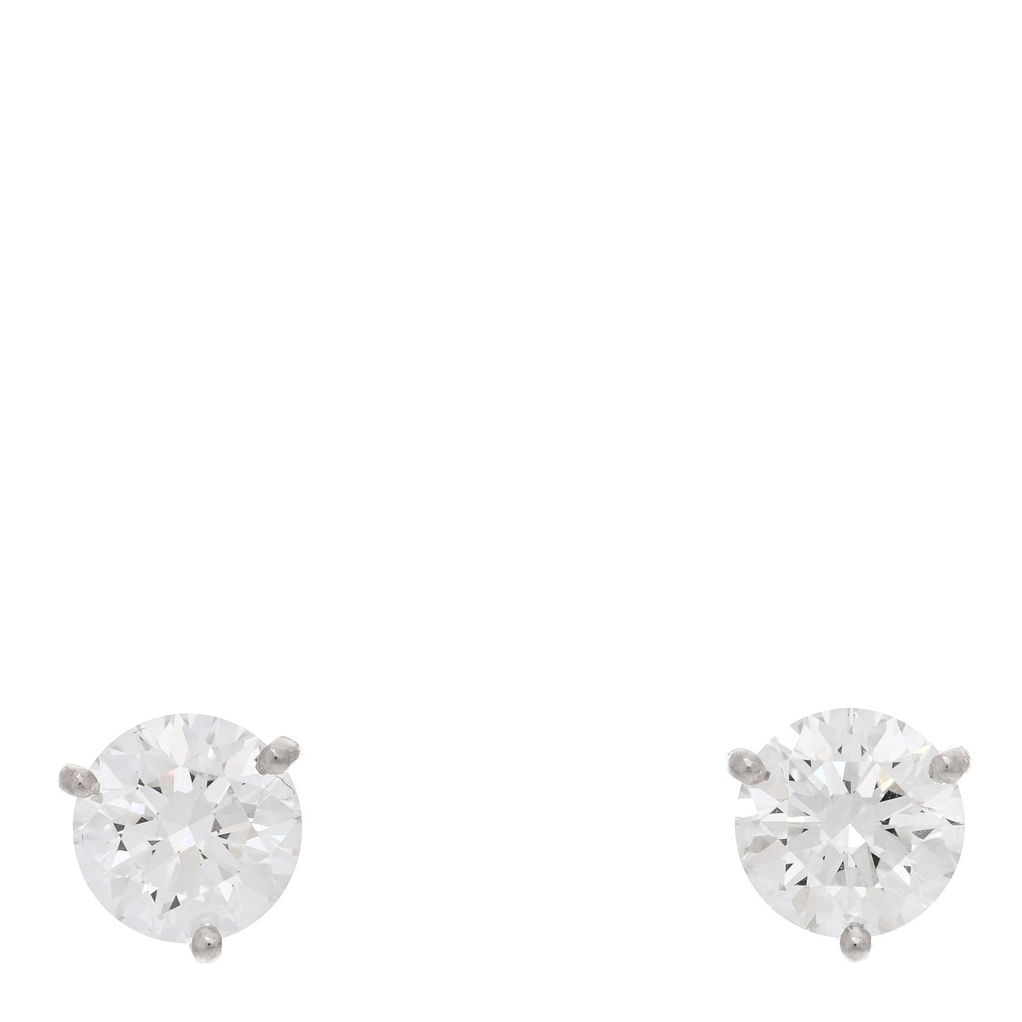Platinum Diamond 2.00ctw Solitaire Earrings