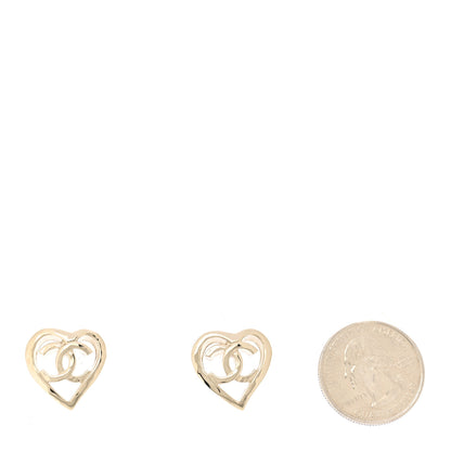 Chanel Metal CC Heart Coco In Love Earrings Gold 2 of 5