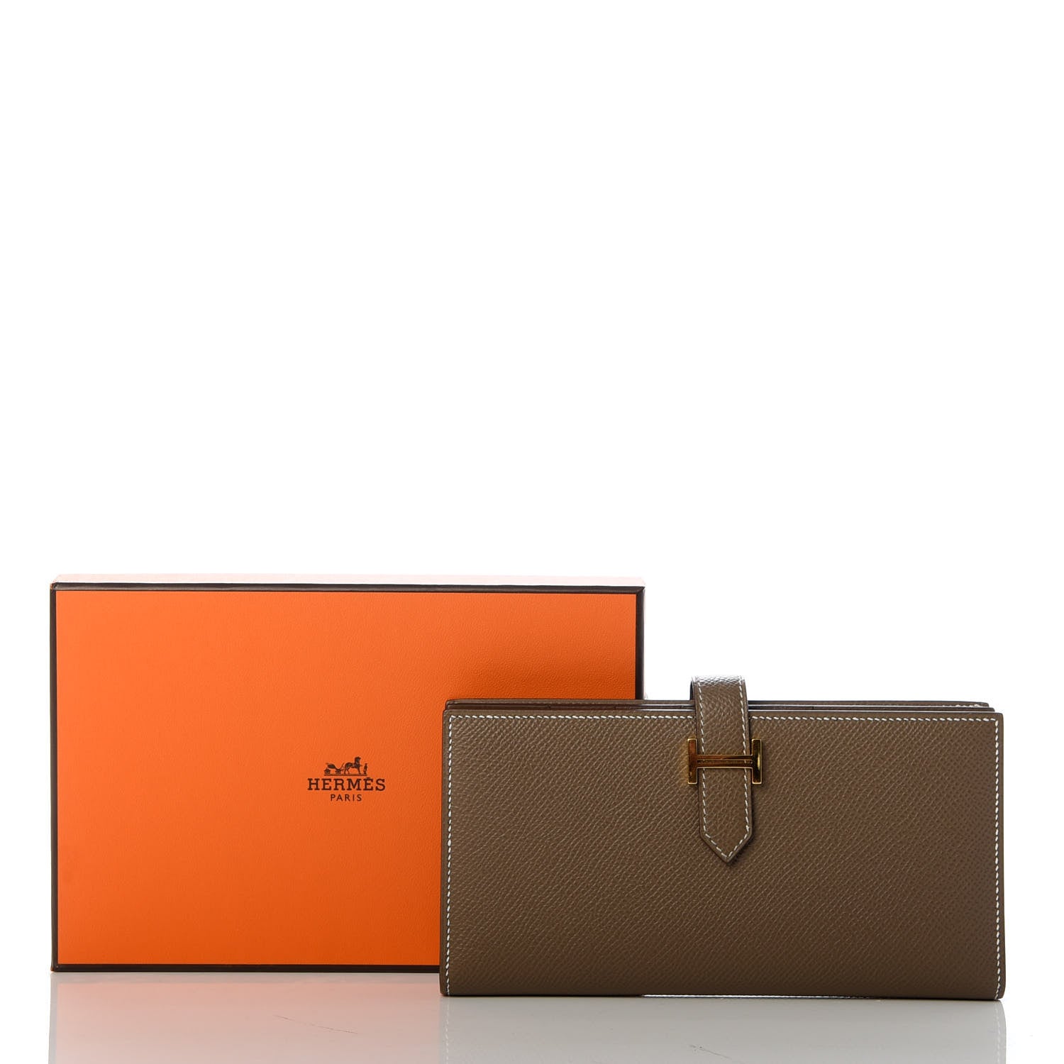 Hermes Epsom Bearn Gusset Wallet Etoupe 7 of 7