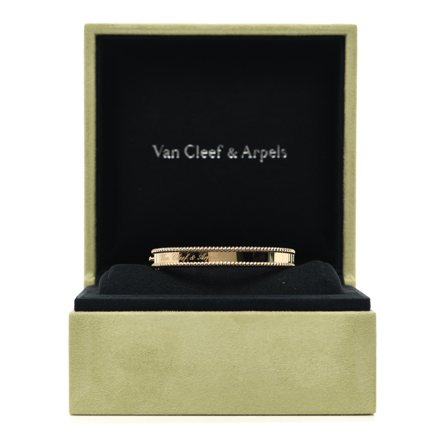 Van Cleef & Arpels 18K Yellow Gold Perlee Signature Bangle Bracelet S 5 of 5