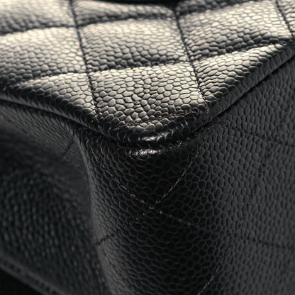 Chanel Caviar Quilted Medium Double Flap Black 11 of 14