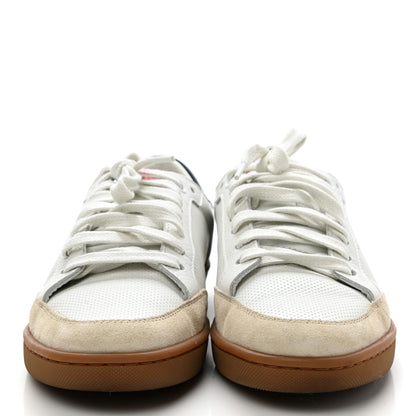 Saint Laurent Calfskin Perforated Suede SL10 Court Classic Low Top Sneakers 36.5 White 2 of 10