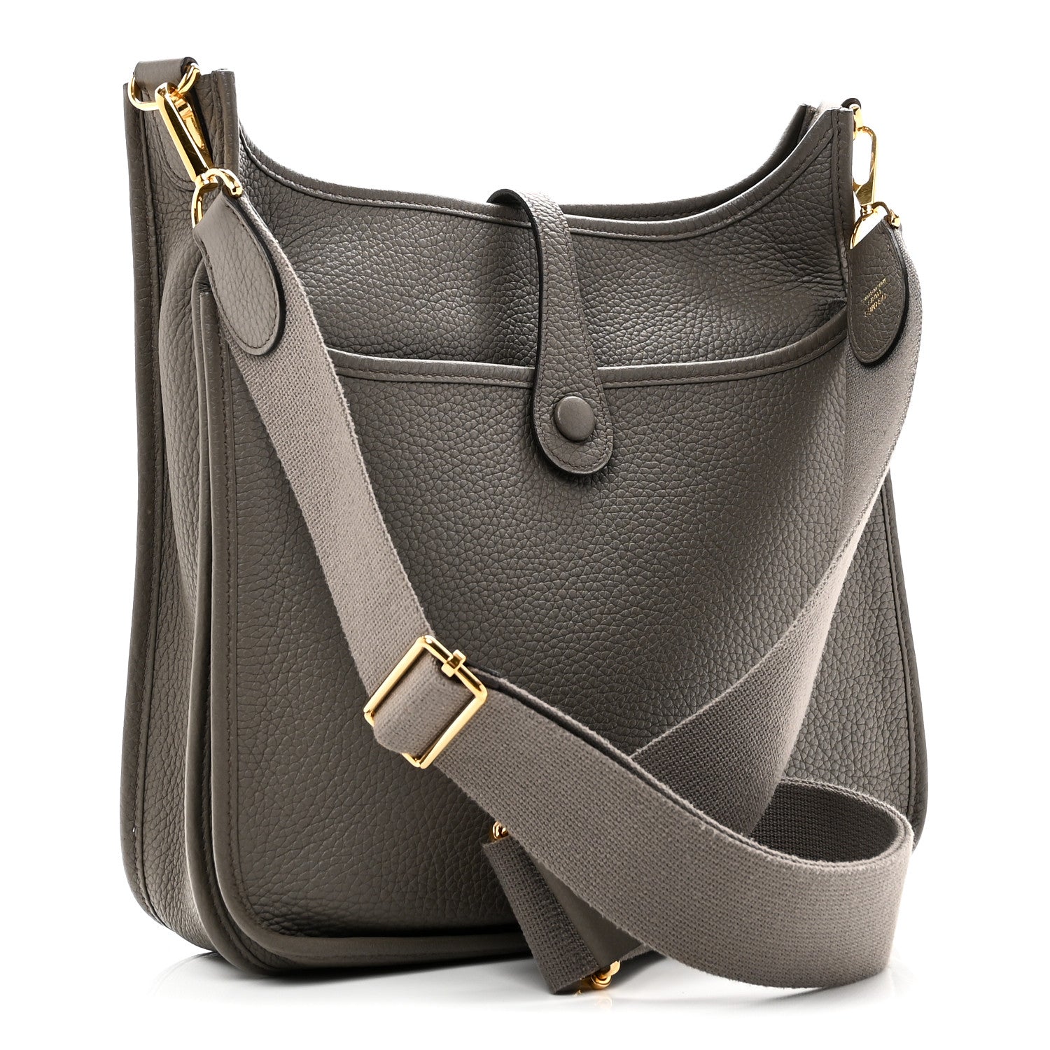 Hermes Taurillon Clemence Evelyne III PM Etain 3 of 11