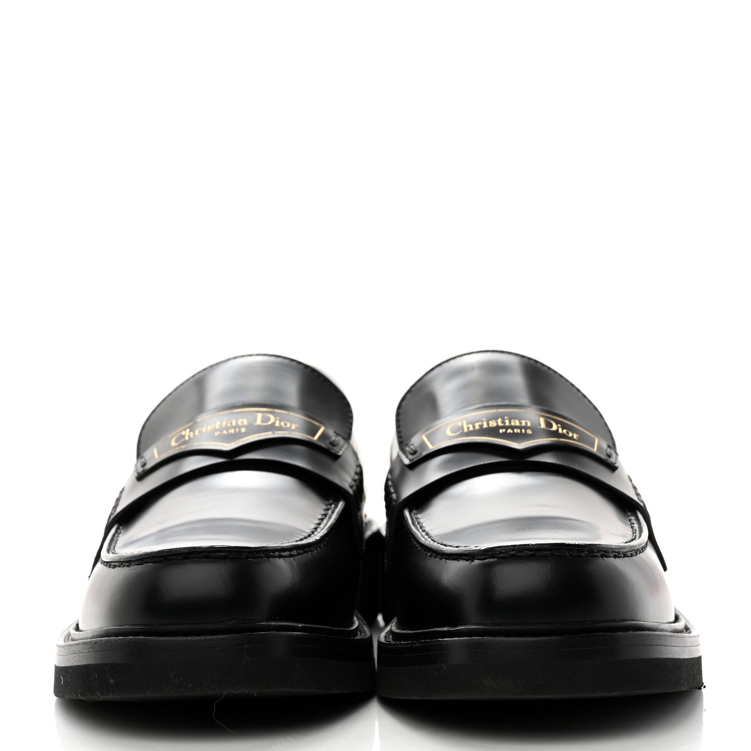Christian Dior Brushed Calfskin Boy Loafers 39 Black 2 of 9