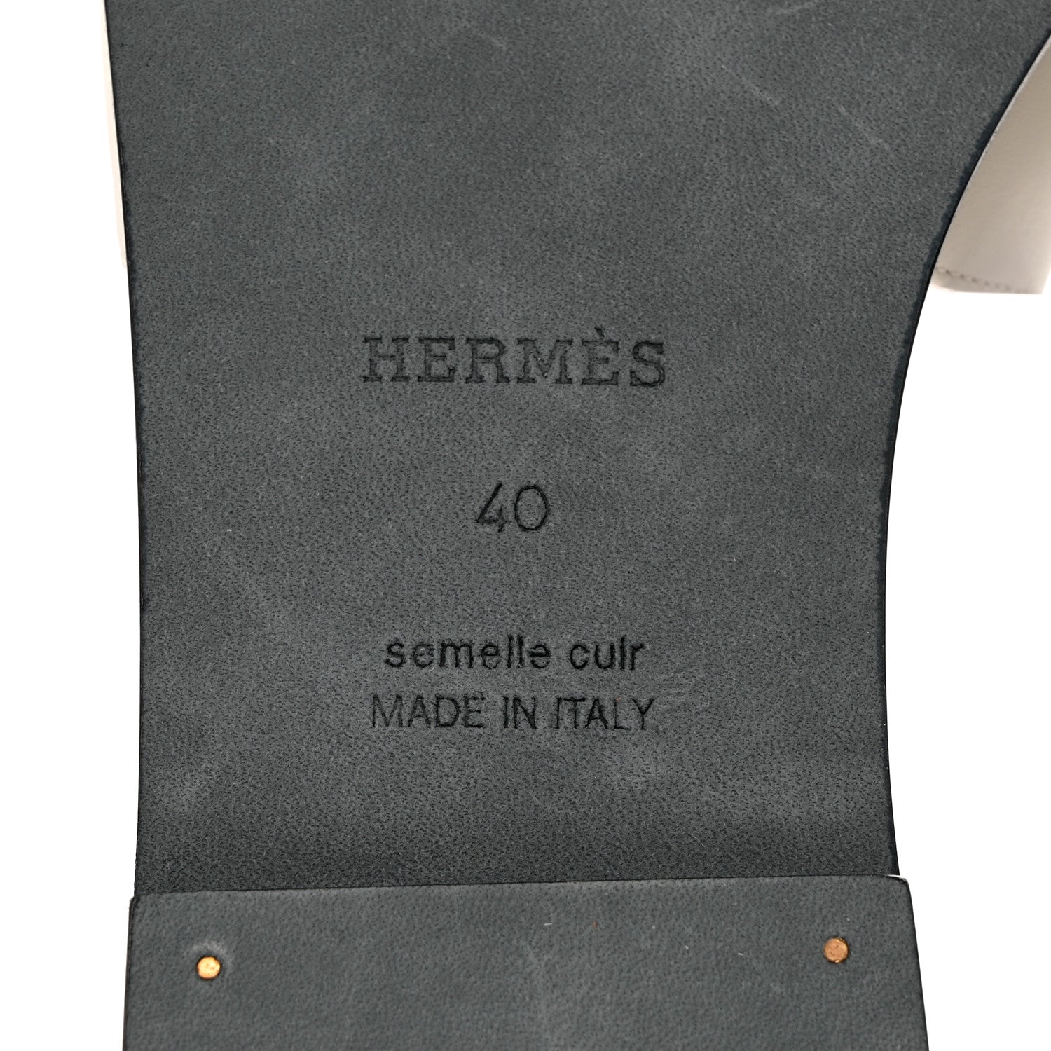 Hermes Calfskin Giulia Sandals 40 Beige Glaise Rose Perle 6 of 9