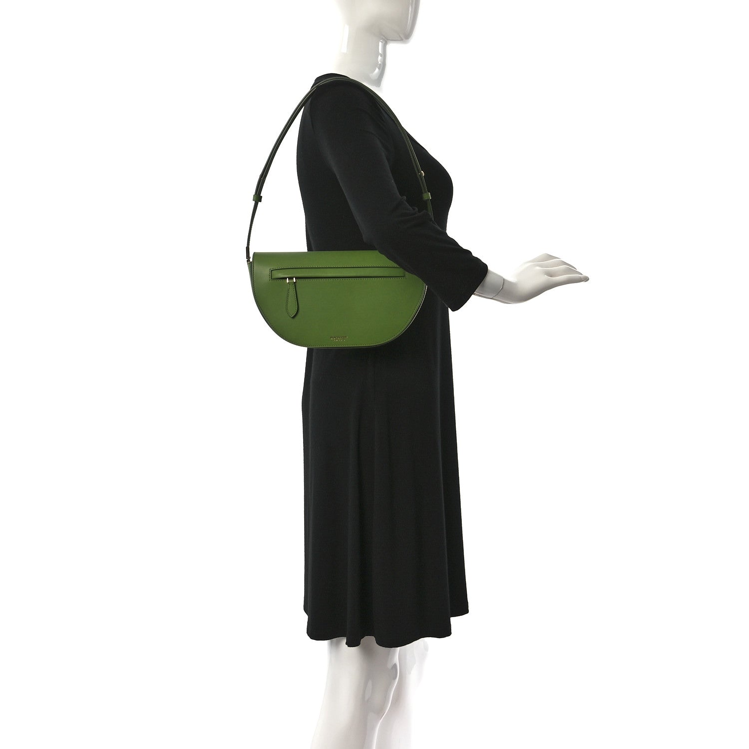 Burberry Calfskin Small Olympia Shoulder Bag Green 2 of 8