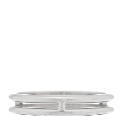 Hermes 18K White Gold Ariane Wedding Band Ring 53 6.5 3 of 4