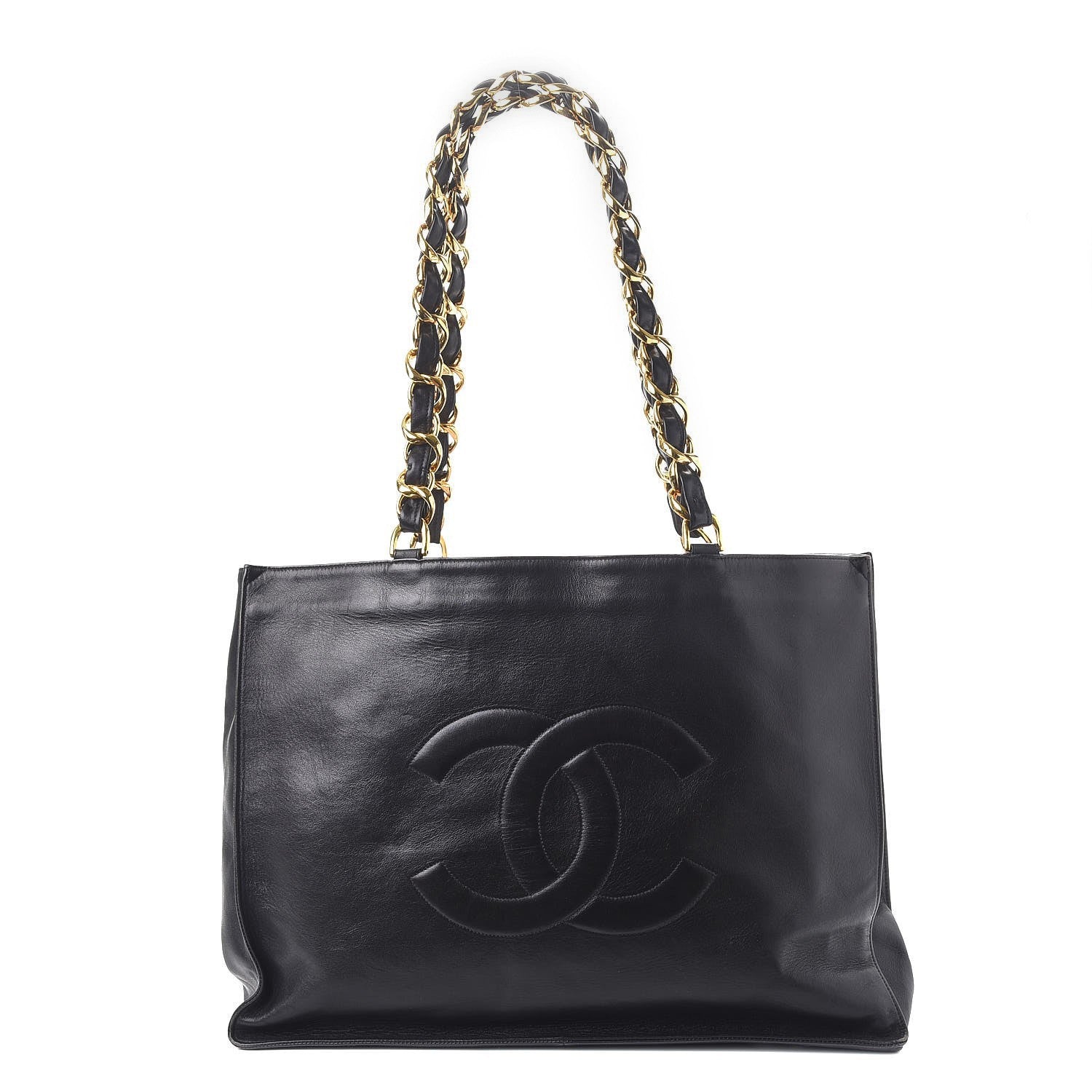 Chanel Lambskin CC Tote Black 1 of 11