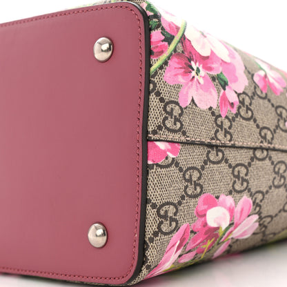 Gucci GG Supreme Monogram Blooms Linea A Foldover Tote Beige Multicolor Dry Rose 10 of 10