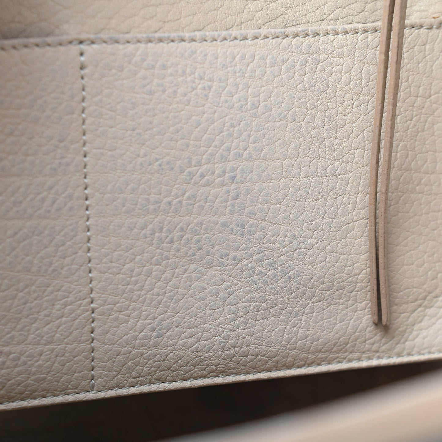 Crisped Calfskin Tie Knot Small Tote Chalk