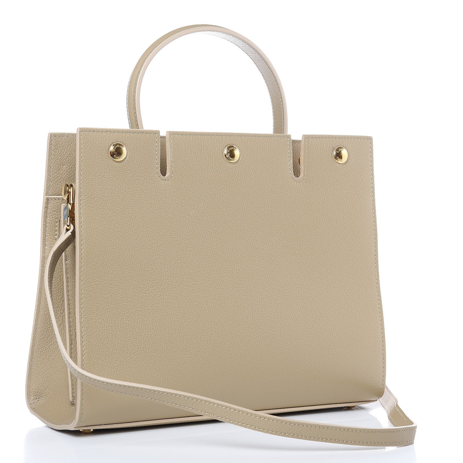 Burberry Calfskin Small Title Bag Honey 3 of 9
