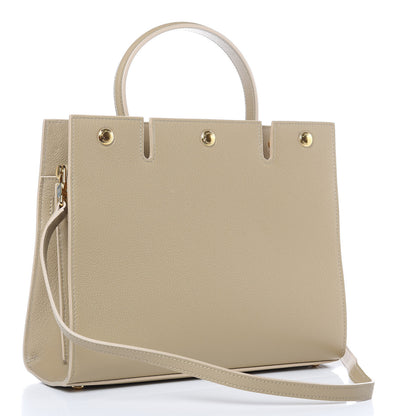 Burberry Calfskin Small Title Bag Honey 3 of 9