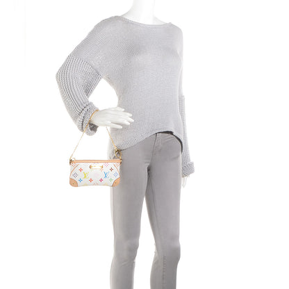 Louis Vuitton Monogram Multicolor Pochette Milla MM White 2 of 8