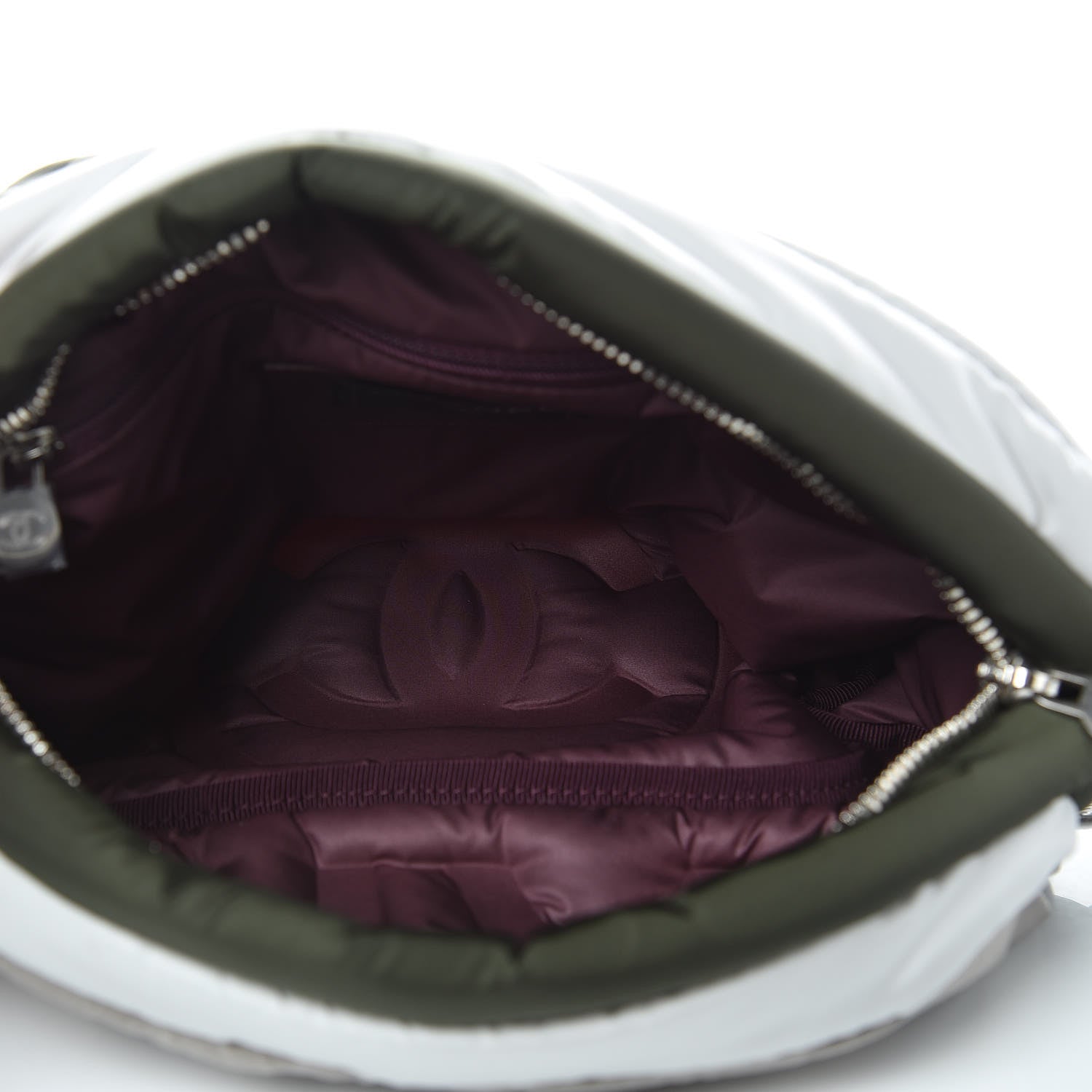 Chanel Nylon Coco Neige Belt Bag Dark Grey Khaki Grey 5 of 8