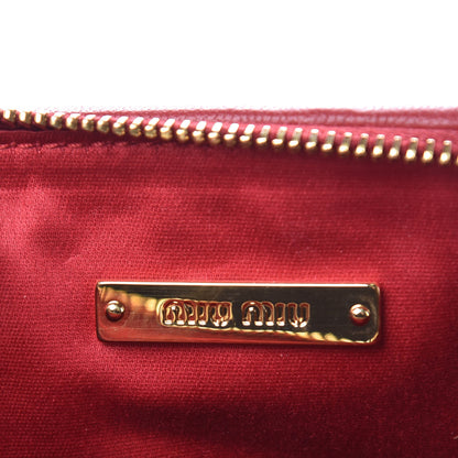 Miu Miu Nappa Matelasse Lux Wristlet Fuoco 6 of 8