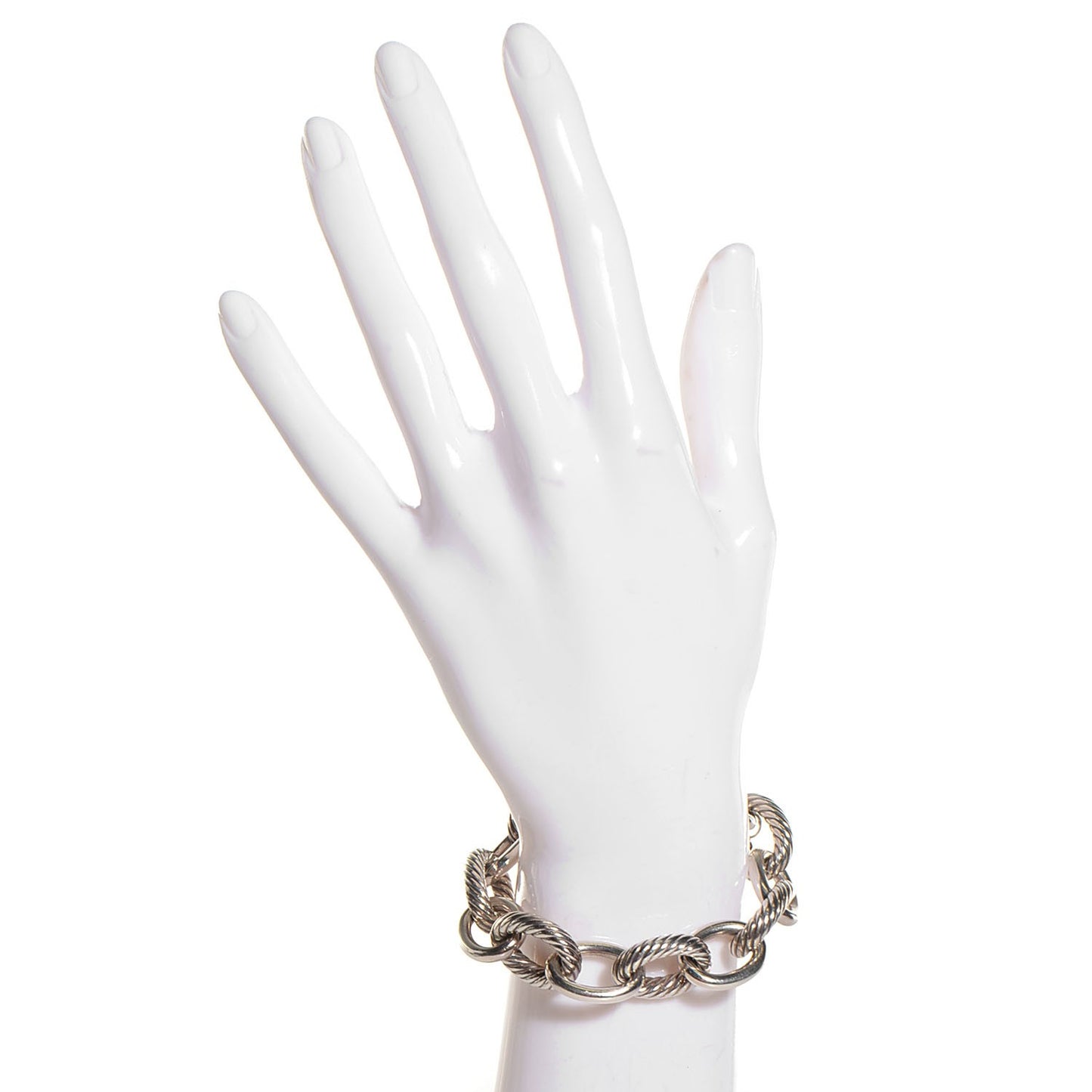 Sterling Silver 17mm Extra Large Oval Link Bracelet