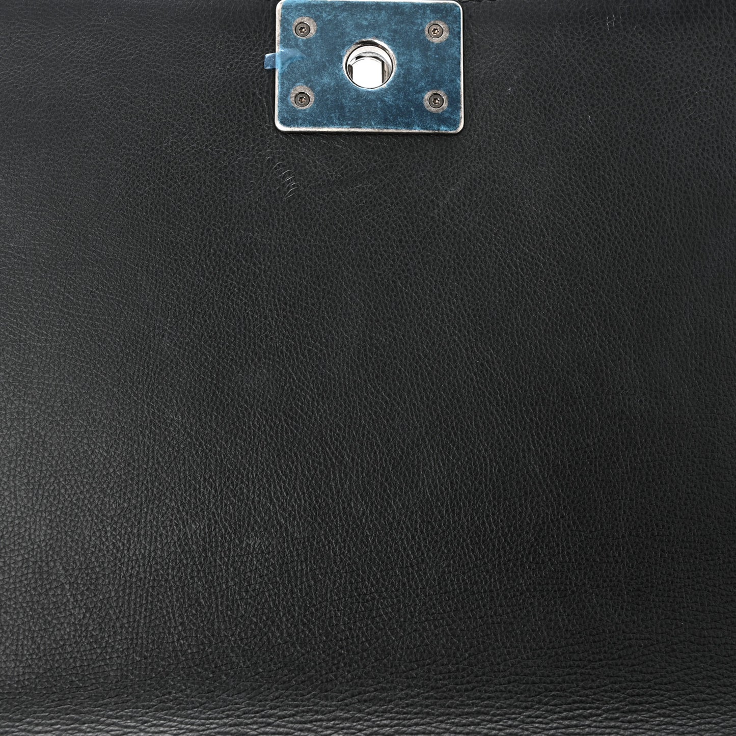 Calfskin Quilted Double Stitch New Medium Boy Flap Black