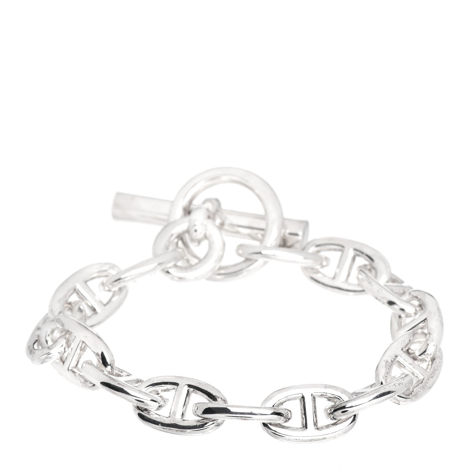 Hermes Sterling Silver MM Chaine d'Ancre Bracelet 1 of 5