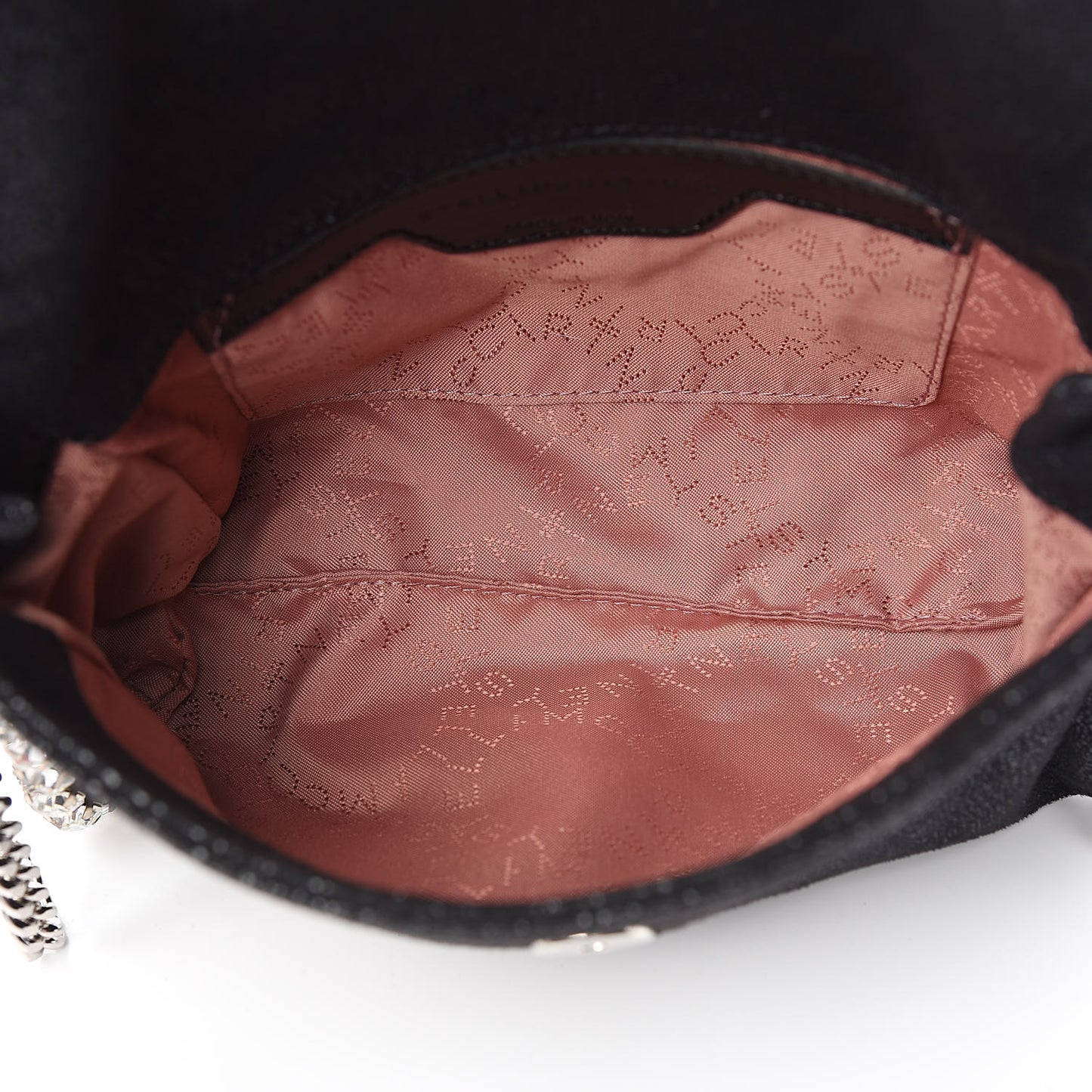 Shaggy Deer Mini Fold Over Falabella Crystal Crossbody Black