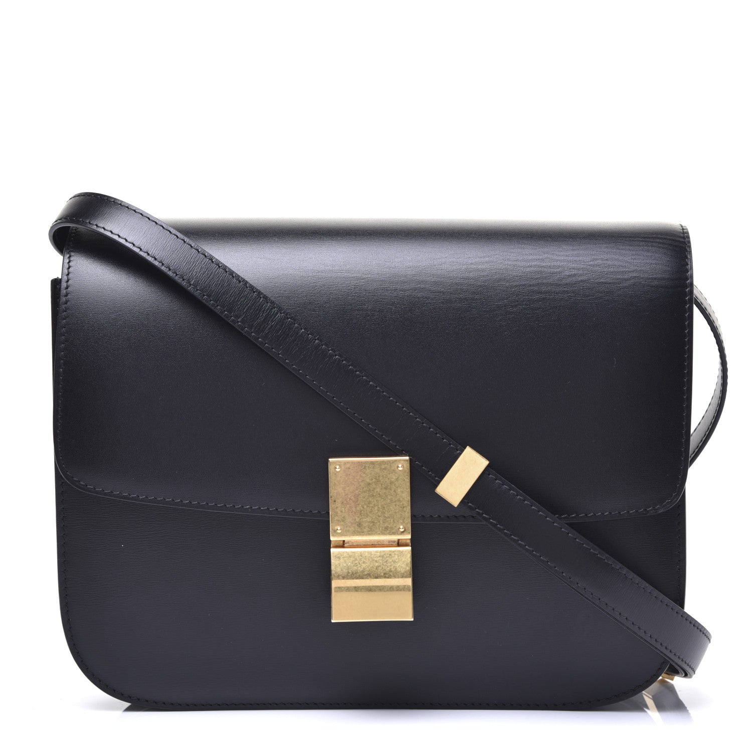 Celine Box Calfskin Medium Classic Box Flap Bag Black 1 of 12