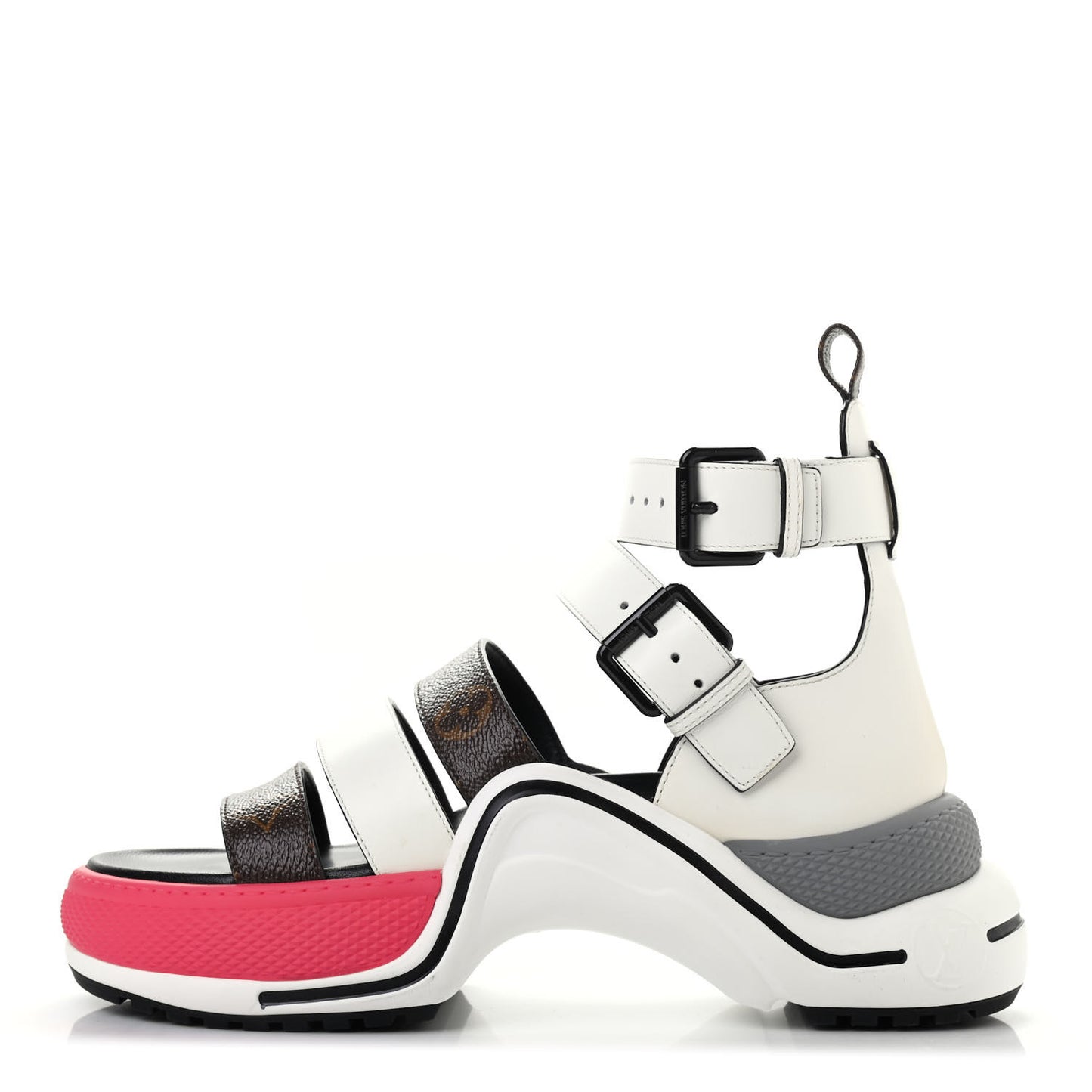 Patent Monogram LV Archlight Sandal 38 White