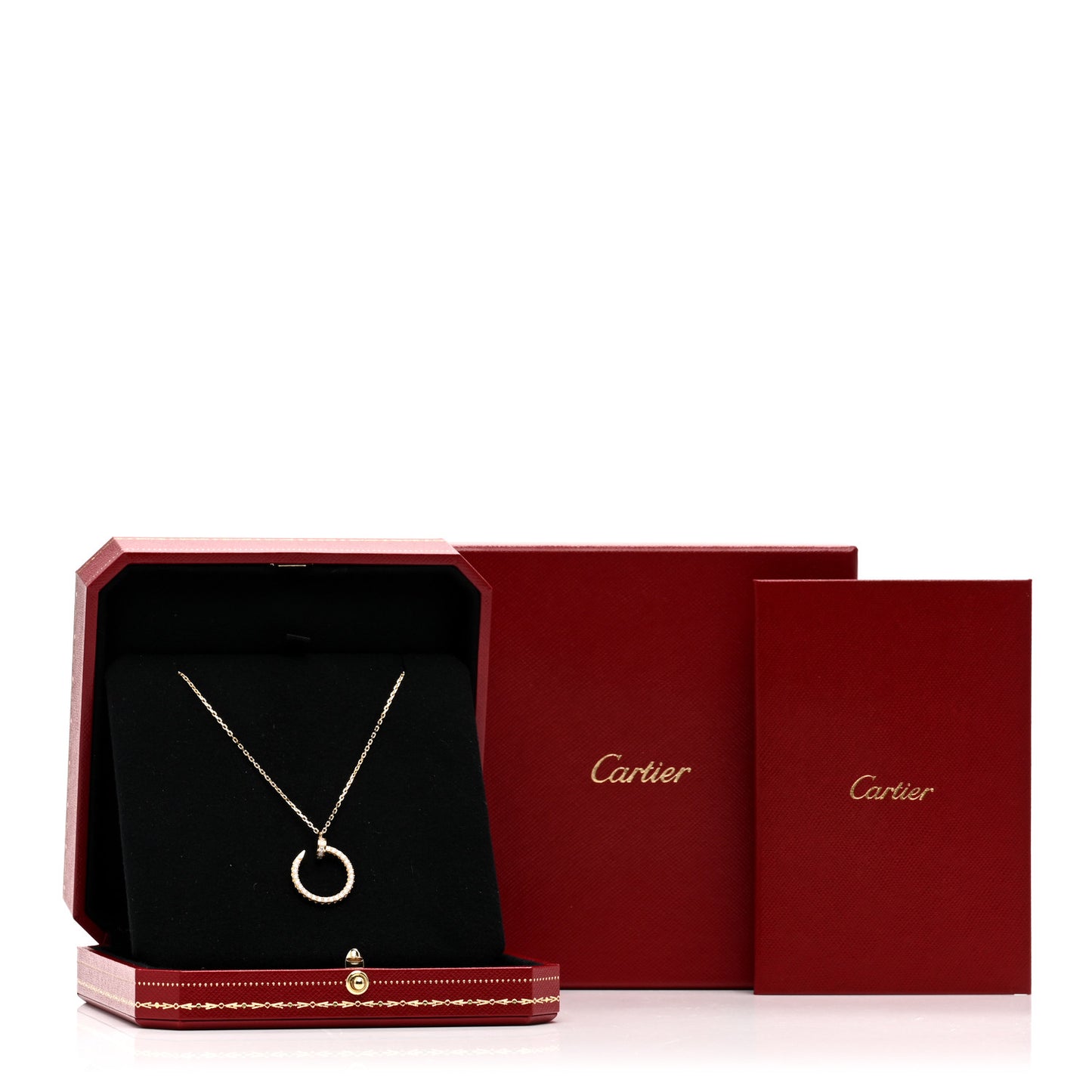 18K Yellow Gold Diamond Juste Un Clou Paved Pendant Necklace